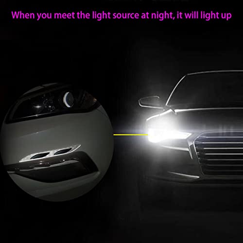 Carbon Fiber Reflective Stickers, 2 Pcs, White, Car, Truck, Motorcycle Decals, Outdoor Use, Waterproof - color: White