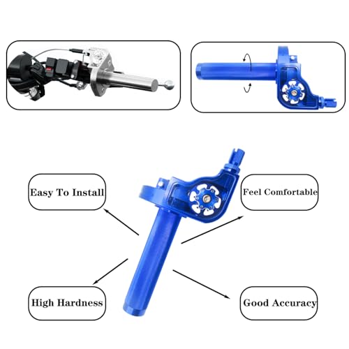 Motorcycle Throttle Grip 7/8" 22mm CNC Aluminum Quick Twister with Throttle Cable for KLX CR CRF EXC XR CRF50 CRF230 50 110 125 230 250 Dirt Pit Bike Motocross Motorbike Quad ATV - color: Blue