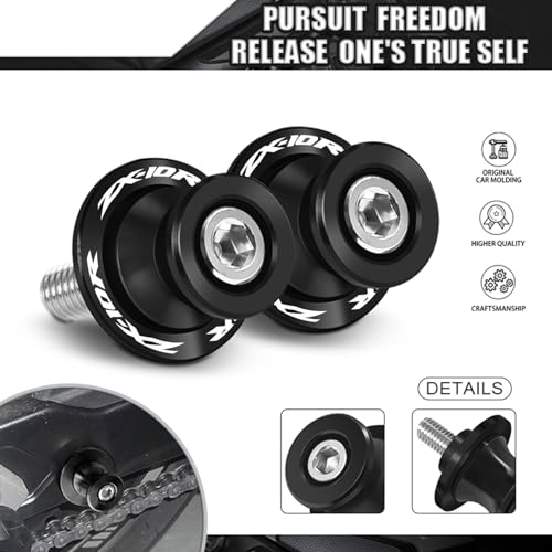 MFGZD For ZX-10R M8 Motorcycle Swingarm Spools Slider, CNC 8MM Swingarm Spools Sliders Stand Compatible with ZX-10R ZX10R 2012-2024 (Black) - size: ZX10R Black