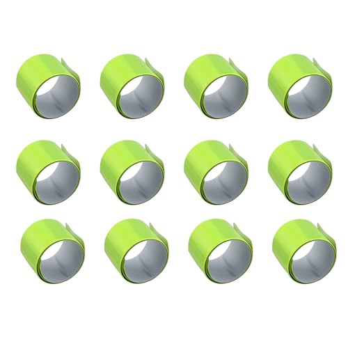 12PCS Reflective Snap Strap Night Riding Decorative Wristband Running Gear Outdoor Activities Accessories Suitable for Walking
