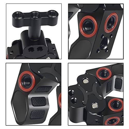 Super Clamp, Camera Clamp Mount with Locating Pin for ARRI Standard, 1/4"-20 & 3/8"-16 Thread Versatile Strong C Clamp Accessories Compatible with Gopro/Monitor/LED Lights/Flash/Microphone