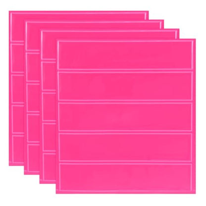 Generic Reflective Stickers, Waterproof Adhesive Night Warning Sticker 4.5" x 1" High Visibility Safety Reflector Tape Strips for Backpacks Bikes Helmets (Pink, Pack of 4)