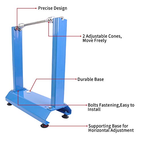 Portable Motorcycle Bicycle Wheel Balancer, Rim Tire Balancing Spin Static Truing Stand w/Adjustable Centering Cones