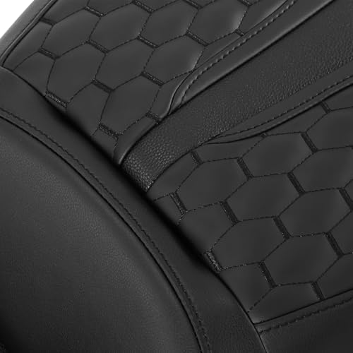 C.C. RIDER Driver& Passenger Seat Mammock Seat Extended Reach Seat Fit For Harley Touring 2009-2023 Road Glide Street Glide Road King Electra Glide CVO Models 2009-2022 - color: 37# Black