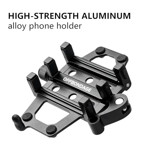 Bike Phone Mount, Heavy Duty Motorcycle Phone Holder, Anti-Shake 360°Rotation Bicycle Handlebar Cradle Compatible with iPhone 17 16 15 Pro Max, Samsung, 4.7"-7" Smartphones, MTB, E-Bike