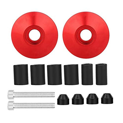 Handlebar End Universal CNC Aluminum Alloy Motorcycle Handlebar Handle Bar End Accessory 1 Pair (red) - size: red