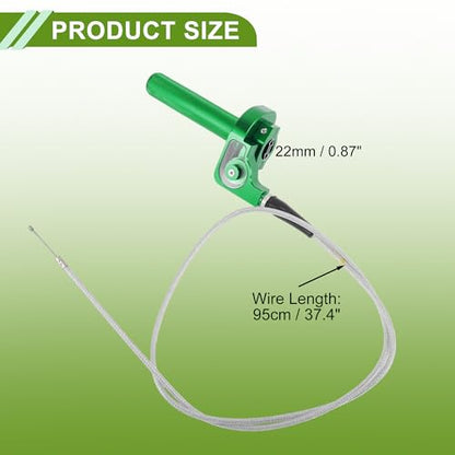 22mm Throttle Grip with 120cm White Throttle Cable 1 Pair of Convex Green Handlebar Covers Plastic Aluminum Alloy Motorcycle Throttle Grip Green - color: Green
