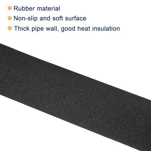 MECCANIXITY Foam Grip Tubing Handle Grips 35mm ID 45mm OD 4.5" Black for Pipe Insulation, Utensils, Fitness, Tools Handle Support - size: 35mm x 45mm