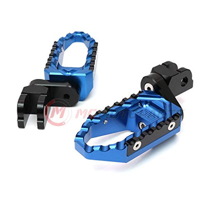 MC MOTOPARTS Blue Front Wide Touring 25mm Extended Footpegs Compatible with MT-07 MT-09 Tracer 13-18 YZF R3 15-18 MT-10 - color: Blue, size: 25mm Extension