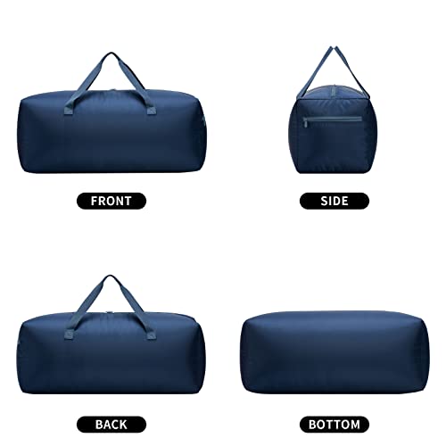 Foldable Duffel Bag 30" / 75L Lightweight with Water Rresistant for Travel-Navy Blue - color: Navy-75L