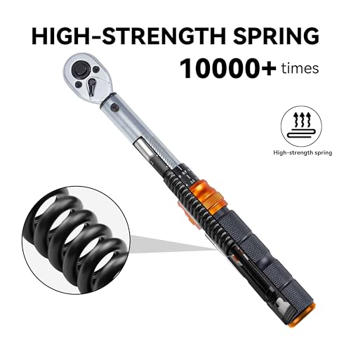 Bike Torque Wrench Bit Set, 1/4-Inch Drive, 1-25 Nm Micro Adjustment, 45-Piece Repair Tool Kit for Road, Mountain & Dirt Bikes, MTB, Cycling, Portable Hardshell Case - size: 45-Piece