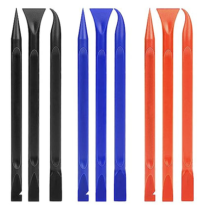 Carbon Fiber Plastic Scraper, 9 PCS Small Scraper Tool Plastic Scraper Tool Multi-Purpose Scraper Pen-Shaped Scraper Tool Non-Scratch Cleaning Tool for Tight Spaces, Kitchen, Crevices, Food, Paint - color: Multicolor