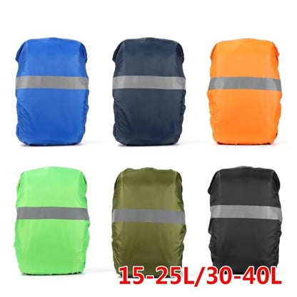 Backpack Rain Cover 20/35L Rain Cover Backpack Reflective Waterproof Bag Outdoor Camping Hiking Climbing Dust Raincover - color: Dark green-15-25L
