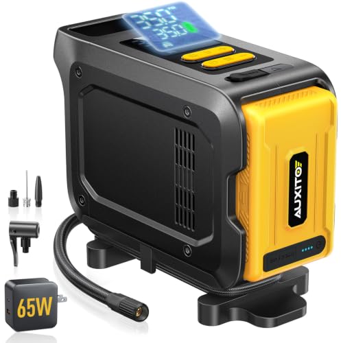 AUXITO 26000mAh Heavy Duty Tire Inflator, Portable Air Compressor 150PSI for Car Tires – Built-in Power Station & 65W Fast Charging – Emergency Air Pump for Truck, F-150, Off-Road, RV Camping - size: 26000mAh