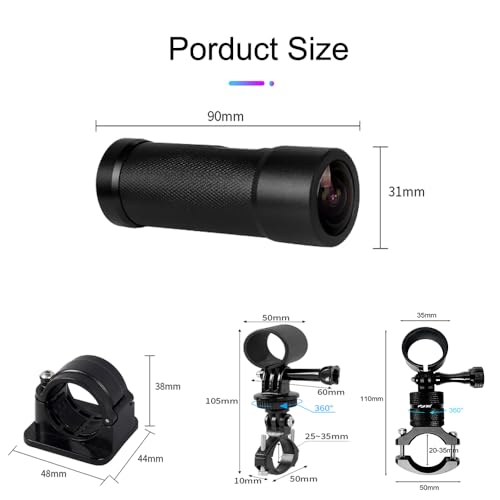 VSYSTO Helmet Cameras for Bike Motorcycle with Remote Control, WiFi 150° Wide Angle HD 1080P Front and Rear Camera Portable Waterproof Action Cam Bicycle Dash Cam, Loop Recording G-sensor(Dual Camera) - style: Dual Camera