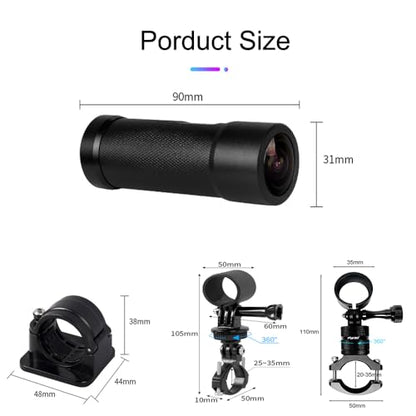 VSYSTO Helmet Cameras for Bike Motorcycle with Remote Control, WiFi 150° Wide Angle HD 1080P Front and Rear Camera Portable Waterproof Action Cam Bicycle Dash Cam, Loop Recording G-sensor(Dual Camera) - style: Dual Camera