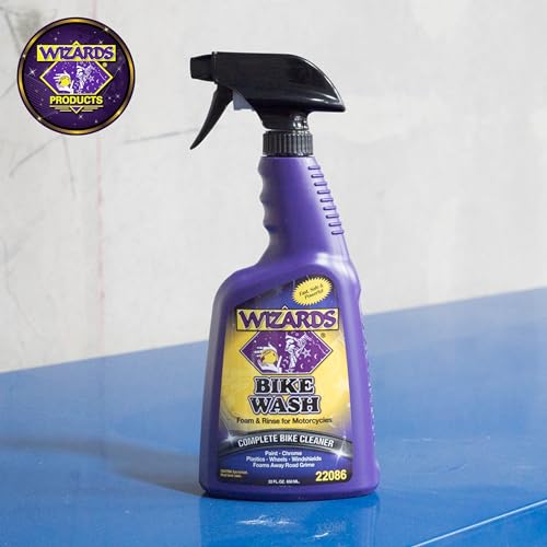 Wizards Bike Wash - Cleaner For Motorcycle Washing Kit- Quick Detailer for Bike with Bug Remover - For Your Motorcycle Accessories and Detail Kit - 22 oz (Pack of 2) - size: 22 fl oz (Pack of 2)