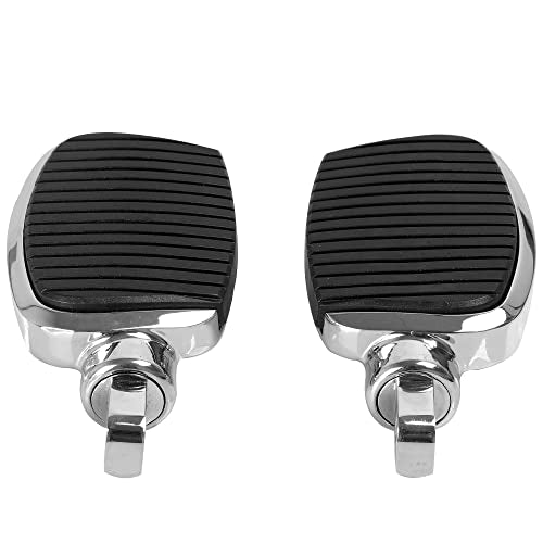 Motorcycle Passenger Mini Board Floorboards Footpegs Pedals Footrests Highway Pegs with Anti-Slip Rubber Universal for Harley Davidson Dyna Touring Honda Suzuki Yamaha Triumph (Chrome) - color: Chrome