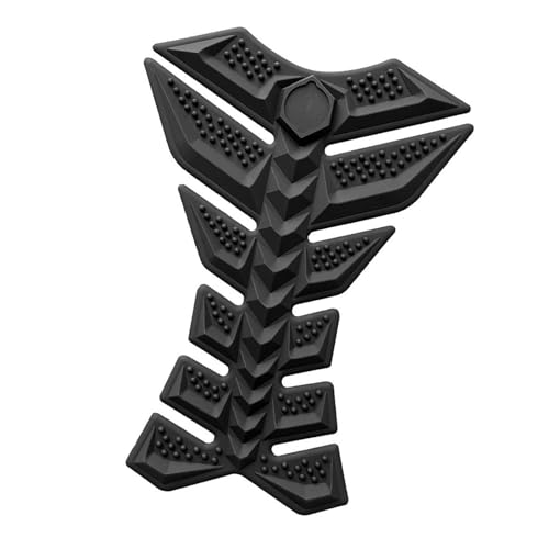 Motorcycle Gas Tank Sticker Protector Decal, 3D Easy to Install Durability Decorative, Accessory Essential, Fish Bone Sticker, Black - color: Black