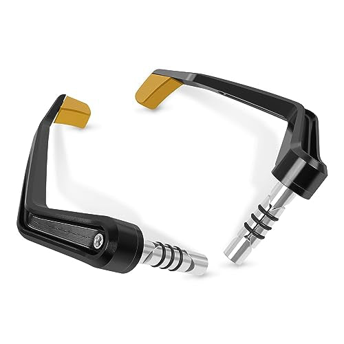 Compatible with 7/8" 22mm Brake Clutch Lever Guard CNC Aluminum Gold Motorcycle Handlebar Levers Protector Accessories - color: Gold