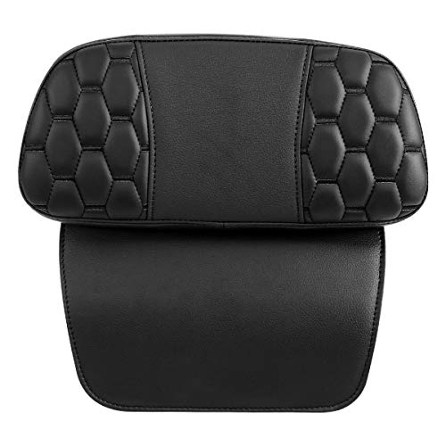 SLMOTO Razor Chopped Tour-Trunk Backrest Pad Fits for Harley Davidson Touring CVO Street Glide Road Glide Electra Glide 2014-2023, Black Stitching - color: Black Passenger Backrest