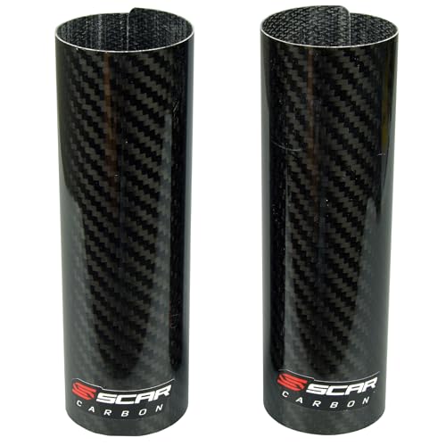 SCAR Carbon Fiber Upper Fork Wraps Compatible with KTM Yamaha BETA Husqvarna Honda GASGAS Kawasaki Suzuki SHERCO 125 250 300 350 390 430 450 480 500 - size: 160mm / 52mm
