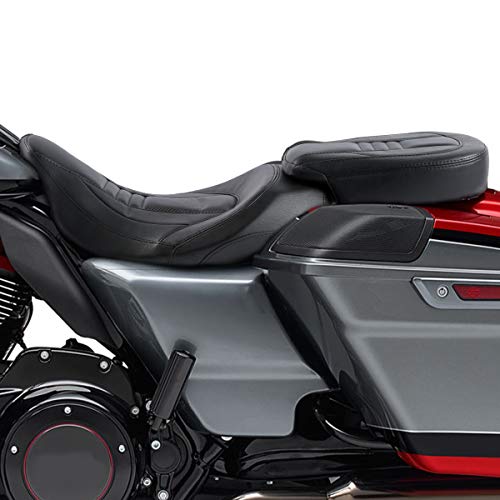 SLMOTO Motorcycle Front Rear Seat for Harley, Detachable Driver & Passenger Seat, Fit For Harley CVO Road King Road Street Electra Glide Ultra Limited 2009-2023 - color: StyleA Black Seat