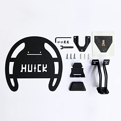 HUCK 2 Pack Helmet Wall Mount Holder Rack for Motorcycle Helmets, Coats (Basic, Black)