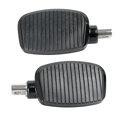 Motorcycle Passenger Mini Board Floorboards Footpegs Pedals Footrests Highway Pegs with Anti-Slip Rubber Universal for Harley Davidson Dyna Touring Honda Suzuki Yamaha Triumph (Black) - color: Black