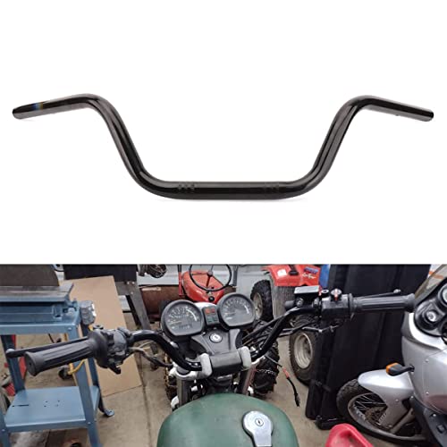 AnXin Motorcycle 7/8" Drag Handlebars High-Rise Tracker Handle Bars Universal For Sportster XL 883 1200 Cruiser Bobber Custom Chopper Softail Dyna Tour Glide Road CG125 Black - color: black