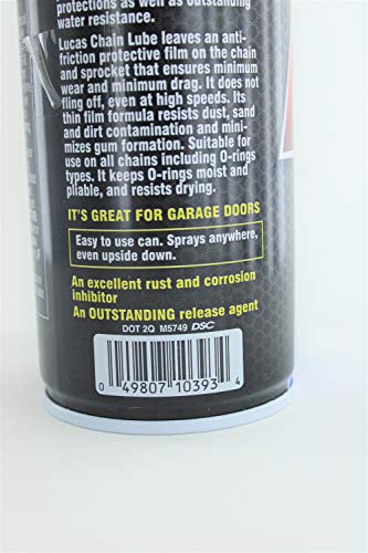 Lucas Oil 10393 Chain Lube Penetrant Aerosol - 11 oz, Pack 4