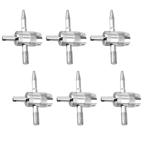 BOXOB 6pcs 4-Way Tyre Valve Stem Core Removal Tool, 4 in 1 Multifunctional Tire Valve Core Remover Tire Stem Puller for Bicycle Bike Automobile Car