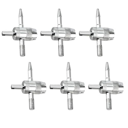 BOXOB 6pcs 4-Way Tyre Valve Stem Core Removal Tool, 4 in 1 Multifunctional Tire Valve Core Remover Tire Stem Puller for Bicycle Bike Automobile Car