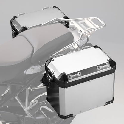XMT-MOTO 48L Saddlebags Panniers Side Case Luggage Bag Fit For BMW R1200GS R1250GS Sliver