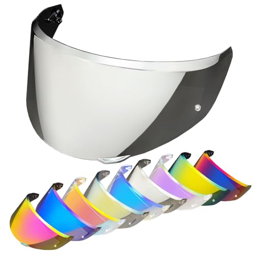 Replacement Helmet Visor for New K3 (Size S, M, L), Motorcycle Helmet Shield Faceshield Visor Lens Compatible with AGV K3 DOT(E2206) Helmet (Silver) - color: Silver