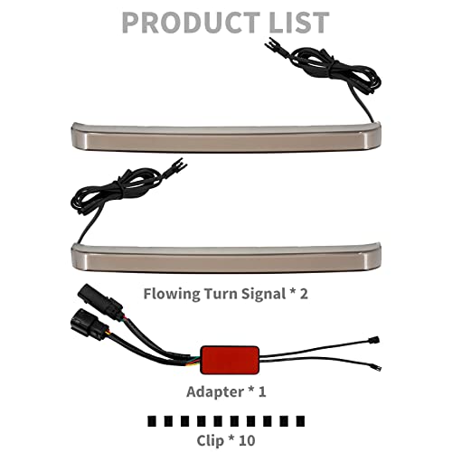 LED Saddlebag Lights Fit for Harley Touring Road Glide Street Glide Electra Glide 2014–2024 Running Brake Tail Turn Signal Lamp Sequential Rear Strip - color: Beige Lens