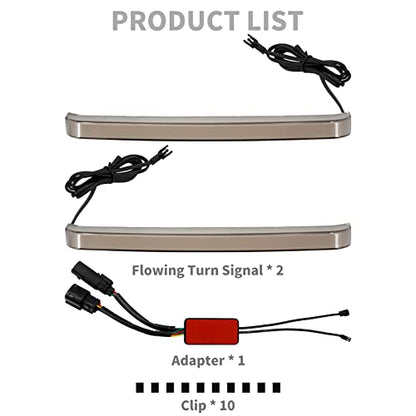 LED Saddlebag Lights Fit for Harley Touring Road Glide Street Glide Electra Glide 2014–2024 Running Brake Tail Turn Signal Lamp Sequential Rear Strip - color: Beige Lens