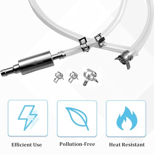 2 Sets Motorcycle Brake Bleeder Hose Kit, Soft Brake Bleeder Hose with One-Way Check Valve, Bleeding Tool Kit with Rubber Cap & Metal Clamps, Universal for Car Motorcycle Clutch - size: 2Sets