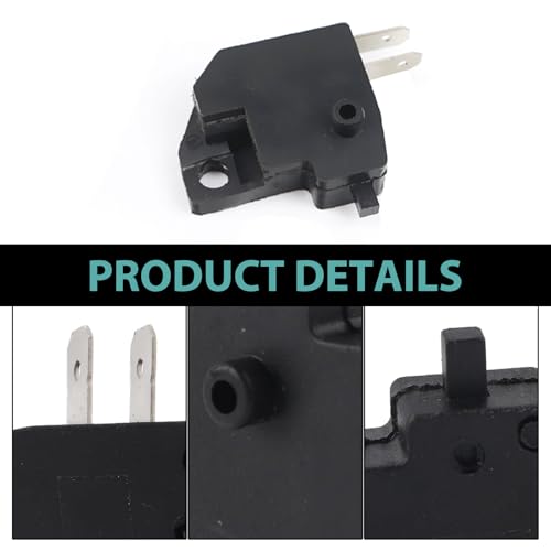 Motorcycle Left & Right Front Brake Light Stop Switch, 2-pin Left and Right Disc Brake Switch, Universal for Motorcycle and Off-Road Vehicles (Black)