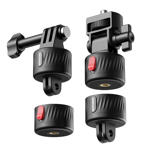 NEEWER Magnetic Action Camera Mount Kit, Compatible with GoPro Hero 13 12 11 Max DJI Osmo Action Insta360, ABS Magnetic Quick Release Mount for POV Shots, GP-24 - style: GP-24