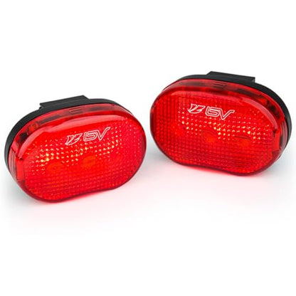 BV Bike Lights for Night Riding LED Bike Tail Light - Bicycle Light Battery-Powered/Rechargeable - Rear Bike Light Weather Resistant - Visible Up to 1500ft Bicycle Tail Light LED Bike Light - size: Strap Mount - Battery-Powered - Pair