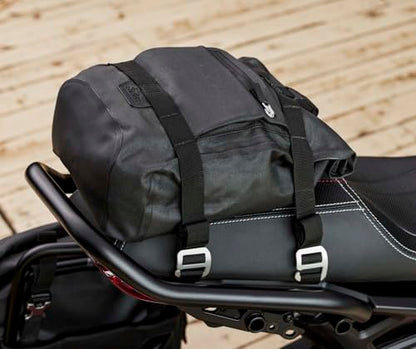 Indian Motorcycle All-Weather Vinyl Tailbag, for Specific Models, Black, 7 Liter Capacity, Magnetic Closure - Part 2890106-FBA
