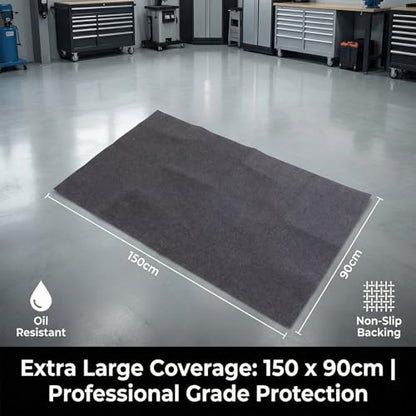Oil Spill Mat for Under Car, Reusable Protect Garage Floor Mat, WaterproofBacking Oil Absorbent Pads Driveway Drip Pad for Motorcycle, 59x35.43in