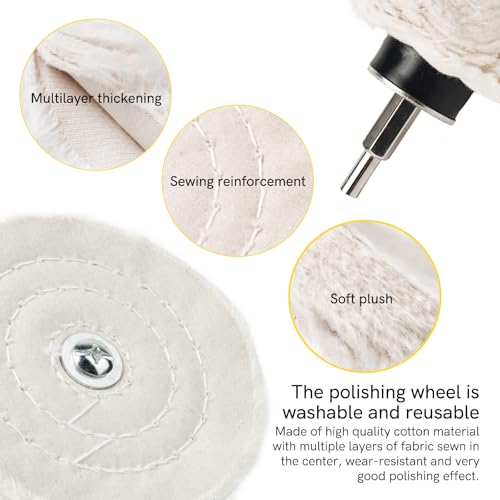 Unicaravan Aluminum Wheel Polishing Kit for Drill Buffing Wheel for Car Motorcycle Wheel Rim Manifold Polishing for Stainless Steel Chrome Wood Plastic Ceramic Glass Woods Machine Jewelry etc 21PCS - style: 21PCS