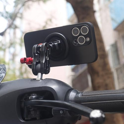20mm Ball Adapter with M8 Stud - Heavy Duty Stainless Steel Base & TPU Coated Ball for Motorcycle, GPS & Dash Cam Mounts | Compatible with Bulletpoint Mounting Systems - size: M8
