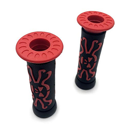 XH4089-RED-22 Skull Grips Red Quad ATV (7/8 Inches Both Side) - color: I