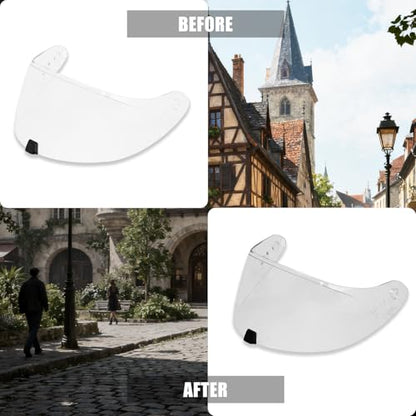 R420 Visor Shield Repalcement, UV Protection Outer Face Helmet Shield Compatible with R420 Motorcycle Accessories (Clear) - color: Clear