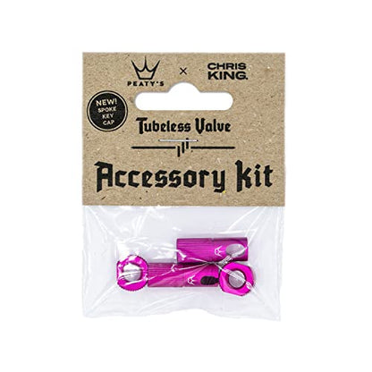 Peaty's x Chris King MK2 Tubeless Valve Accessory Kit by Peaty's - color: Matte Punch