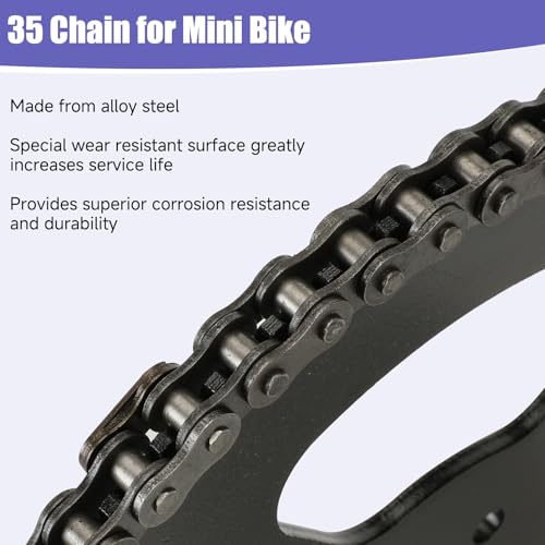 35 Chain 140 Links Chain Breaker Compatible with Coleman Mini Bike CT100U CC100X Baja DB30 Motovox MBX10 MBX11 Predator 79cc 97cc 100cc Mega Moto MM-B80 105cc Engine Parts - color: Black
