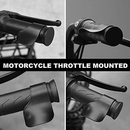 4 Black Motorcycle Throttle Mounts - Wrist Throttle Assist Rest Control Handlebar Grip Cruise Control Assist for Motorcycles, Scooters, Electric Bikes